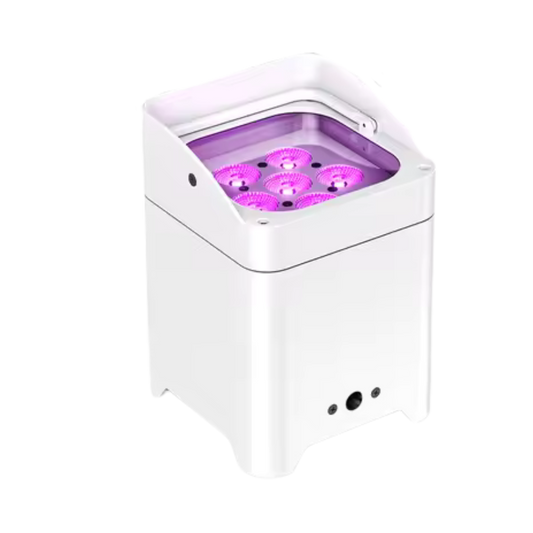 Par Led sur batterie RGBWA + UV LED 6x18W DMX
