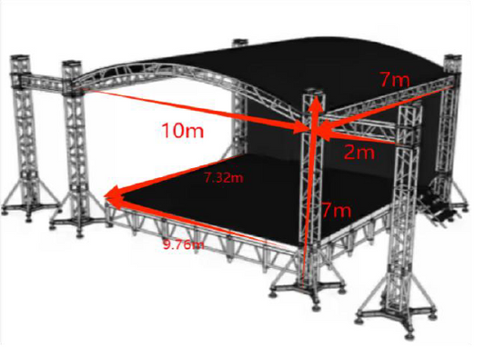 Location Scène 70m2 / 7m de haut