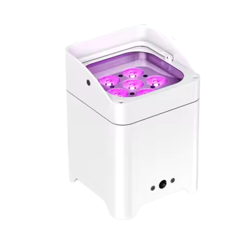 Par Led sur batterie RGBWA + UV LED 6x18W DMX